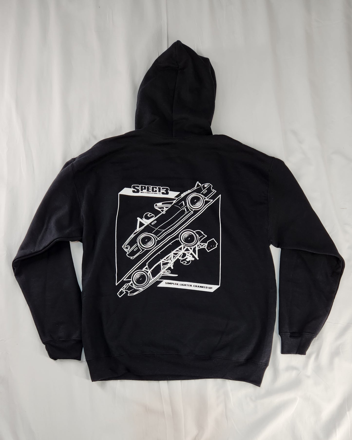 Black pull over hooded sweatshirt